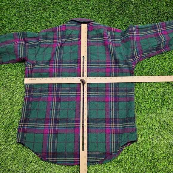 Vintage LOBO Flannel Plaid Shirt Medium 20x26 Pendleton Wool - Picture 5 of 9
